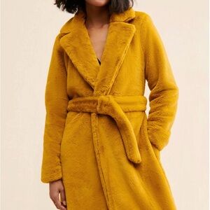 Anthropologie (Hutch) Mustard Teddy Jacket